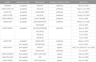 The emerging role of long non-coding RNAs in renal cell carcinoma progression and clinical therapy via targeting metabolic regulation